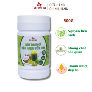 Bột Rau Má Đậu Xanh Cốt Dừa Tabaha 500g Thanh Nhiệt Đẹp Da