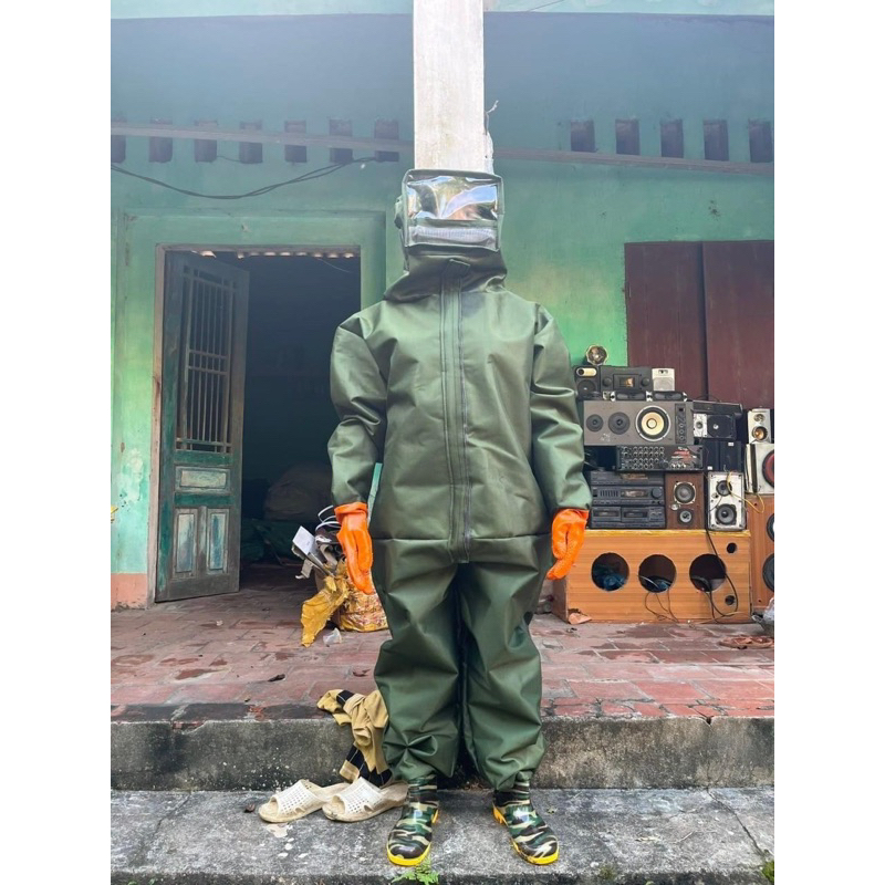 BỘ QUẦN ÁO BẮT ONG BẰNG VẢI KAKI SIÊU BỀN BỈ TẶNG THÊM QUẠT MÁT