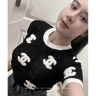 Áo len chữ Cha.Nel qcl1