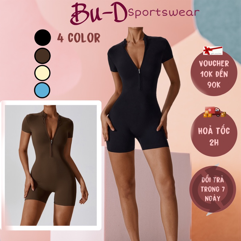 Bộ đồ tập gym,yoga thể thao nữ mẫu jumsuit chất poly cao cấp