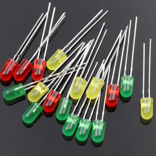 Gói 30 Con - Led Phủ Màu Phi 5, Led Phủ Màu 5mm, đỏ, xanh lá,vàng