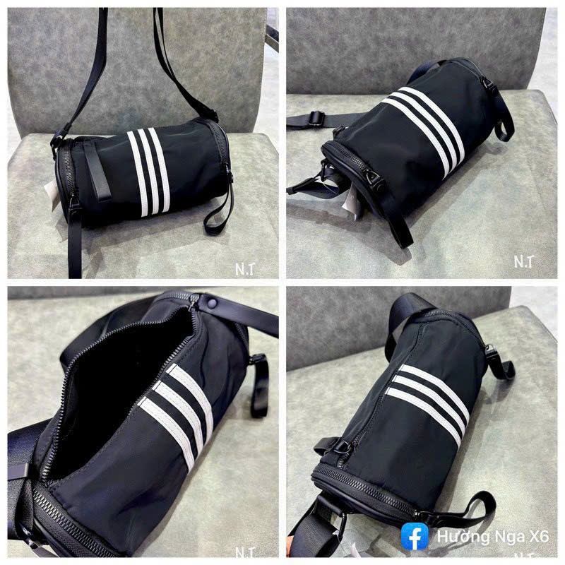 Túi Xách Nữ Ba Sọc Dáng Trống Tròn
