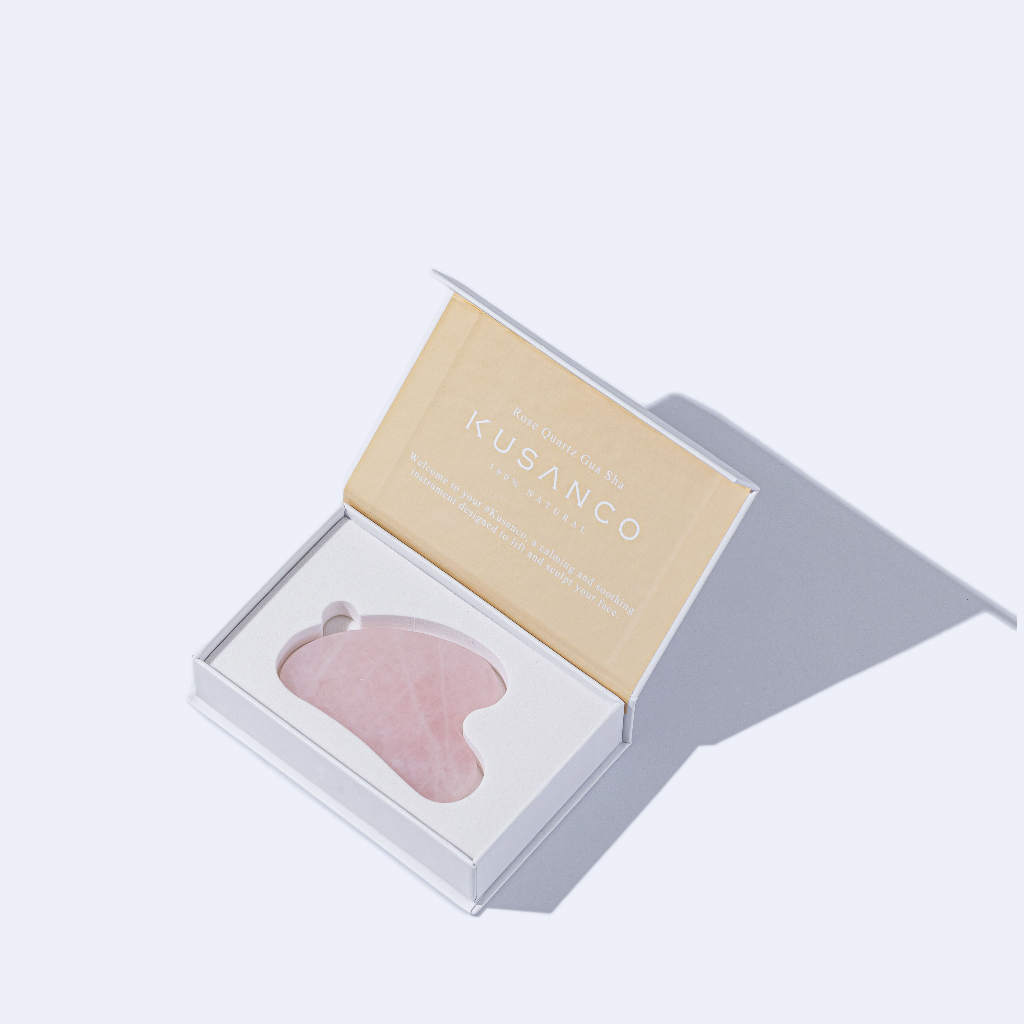 Đá guasha massage mặt Kusanco, guasha nâng cơ giúp thon gọn mặt và giảm nếp nhăn