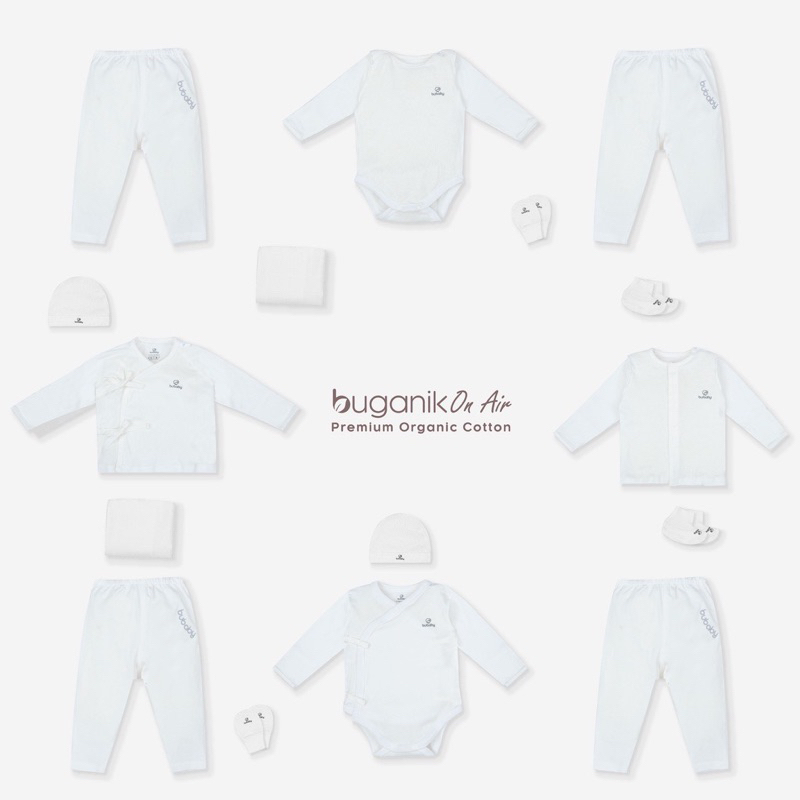 [Bu Baby] Combo quần áo sơ sinh 16 chi tiết chất liệu cotton hữu cơ cao cấp BU Baby BGS002 | BU Baby chính hãng