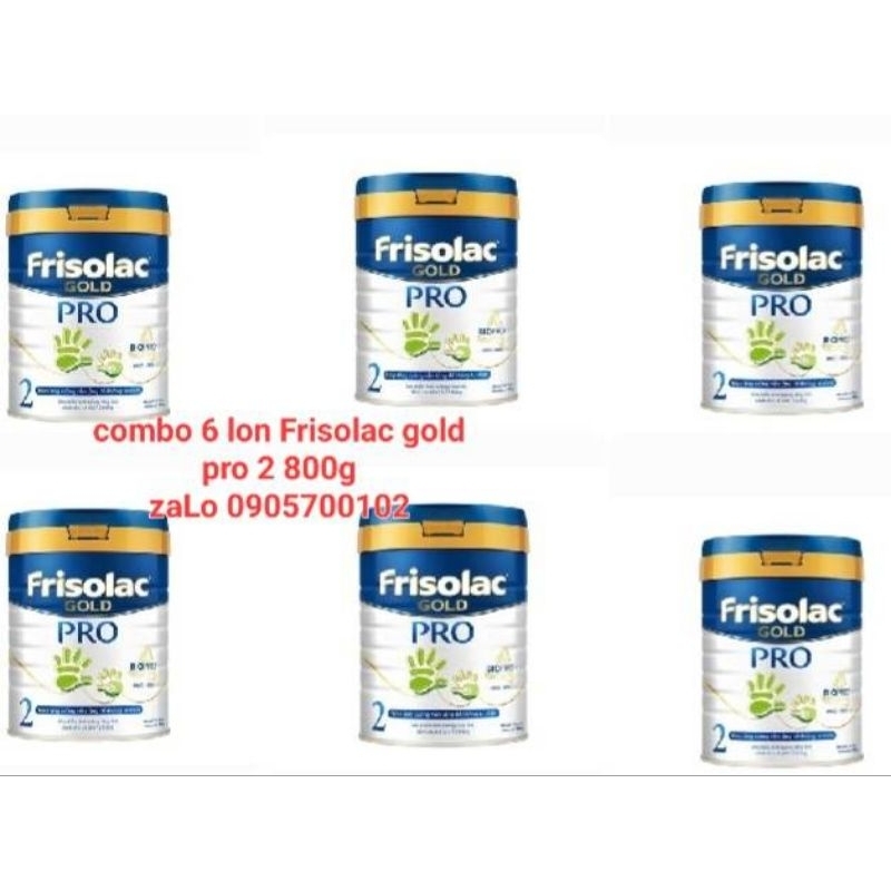combo 6 lon Frisolac gold pro 2 800g date mới