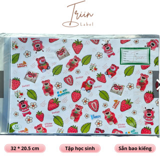 Giấy bao tập (vở) học sinh - giấy đẹp - kèm sẵn giấy kiếng, nhãn vở [1XẤP - 10 TỜ]