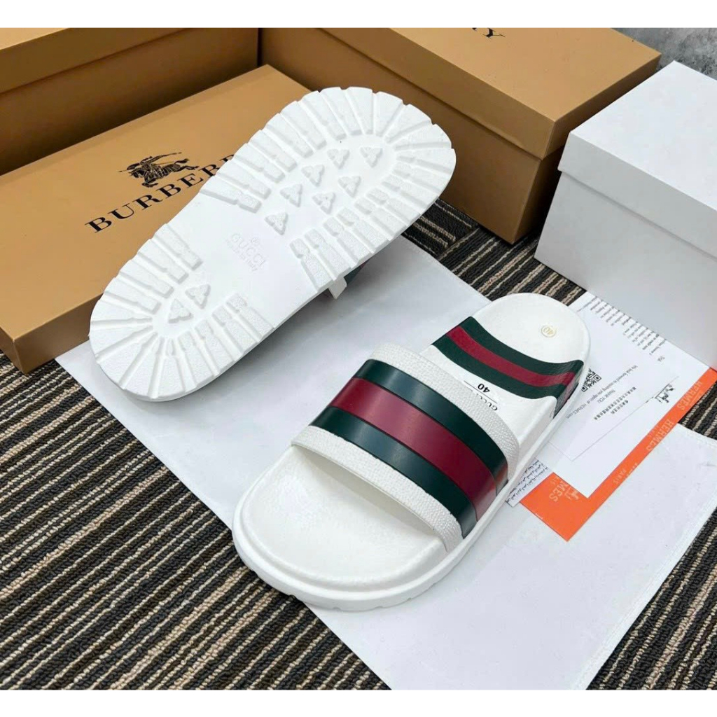 Dép nam quai ngang GC cao cấp y hình 2 màu ,Dép lê bảo bình tặng hộp