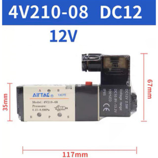 Van điện từ khí nén airtac 4h210-08 điện áp dc 12v