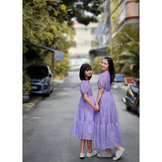8-60kg | mẹ &bé| Maxi tím xinh cho mùa biển ( ảnh thật)