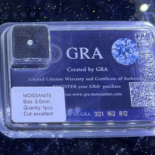 (kèm thẻ, vỉ) Kim cương Moissanite đính răng màu Trắng 2.0 - 3.6 ly viên Tròn/ Đáy nhọn Hàng Mỹ