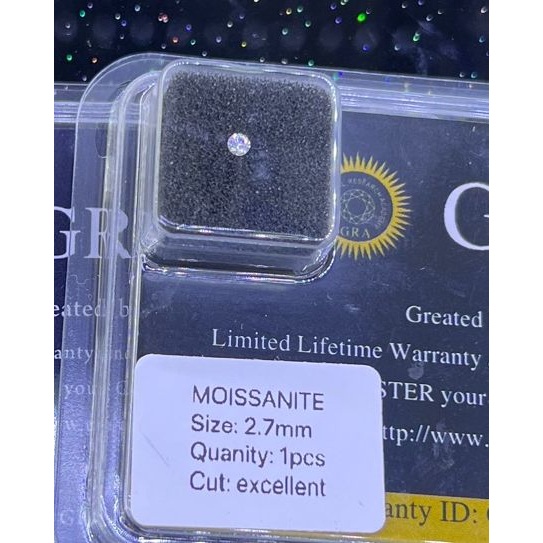 Đá đính răng/ Đá dán mũi Kim cương Moissanite GRA Mỹ 2.0 ly - 3.6 ly viên Tròn/ Đáy nhọn/ Đẹp/ Hàng nhập khẩu
