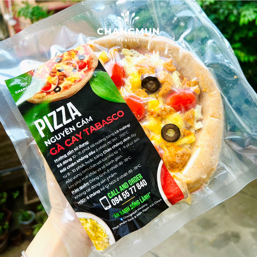 Bánh Pizza Nguyên Cám chuẩn vị Ý 𝐂𝐡𝐚𝐧𝐠𝐦𝐮𝐧 𝐇𝐞𝐚𝐥𝐭𝐡𝐲 size 18cm 270gr