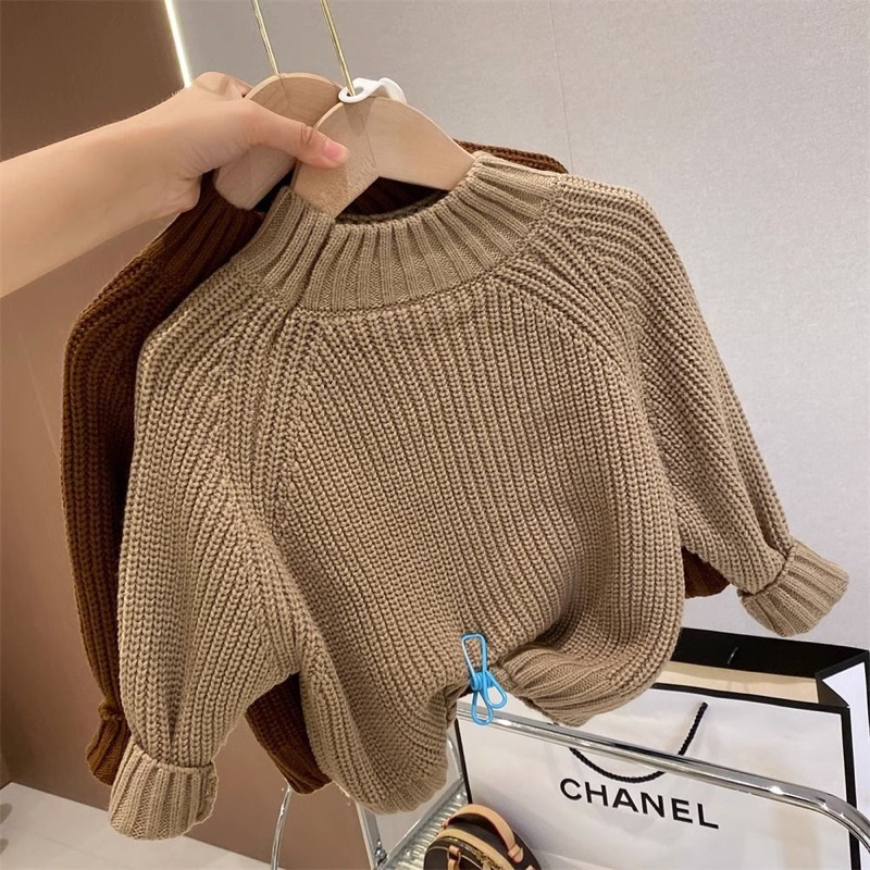Áo len phong cách hàn quốc cực dày cho bé trai bé gái