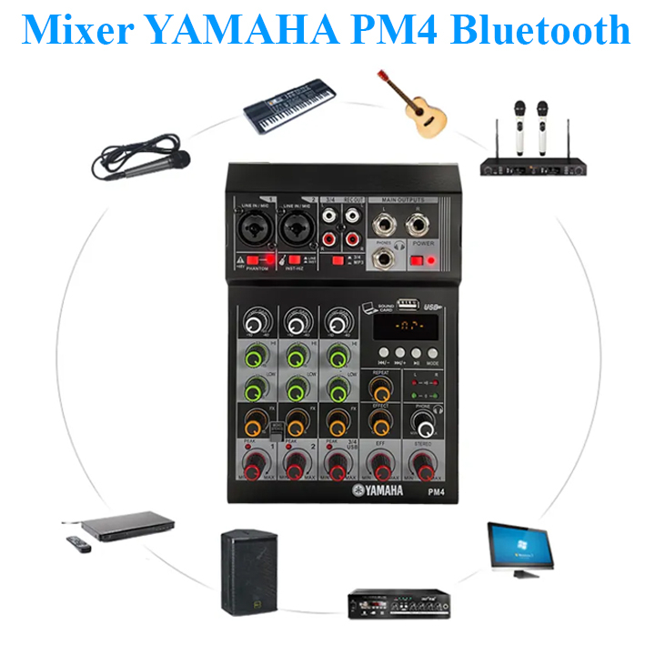 Mixer Hay trong tầm giá có Bluetooth Yamaha F4, F4-USB, PM4