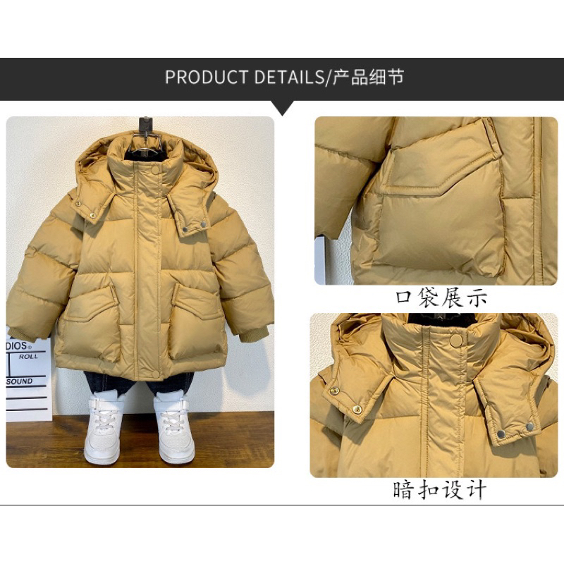 Áo khoác phao béo cho bé trai trần bông siêu nhẹ size đại cho bé 15-45kg FROM TO KO TĂNG SZ