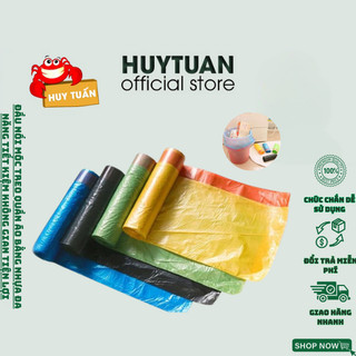 Combo 5 cuộn túi đựng rác có dây rút tự phân hủy kích thước 45x50cm, bao đựng rác có dây rút