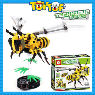 Đồ chơi lắp ráp ghép technic lắp ghép côn trùng sembo : Xếp hình Ong vàng 703200 Honeybee với 236 mảnh