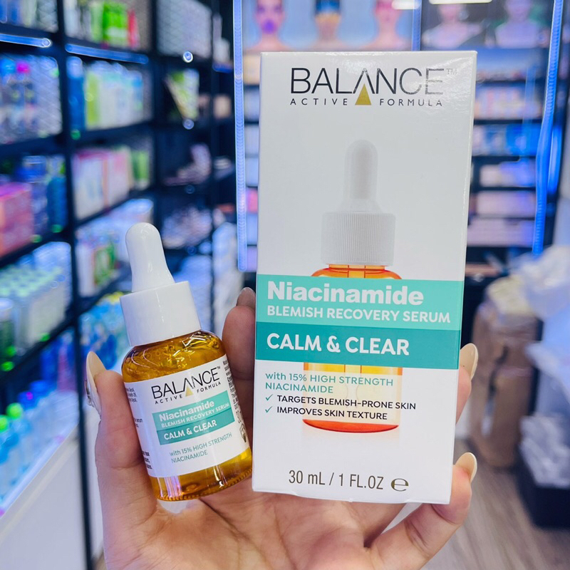 Serum ngừa mụn mờ thâm Balance Active Formula Niacinamide 15% Blemish Recovery 30ml