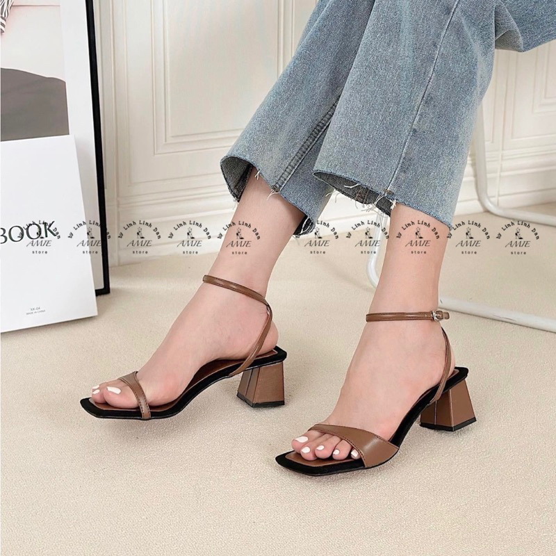 Giày Cao Gót Sandal 5p Quai Ngang