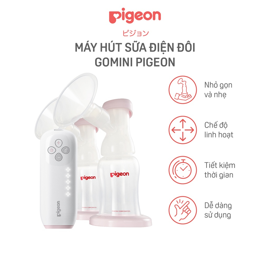 Máy Hút Sữa Điện Đôi GoMini Pigeon + Van sữa (IC)