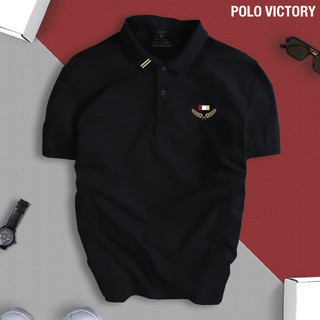 Áo thun POLO nam VICTORY vải CVC cotton cá sấu kháng khuẩn, chống nhăn, chuẩn form