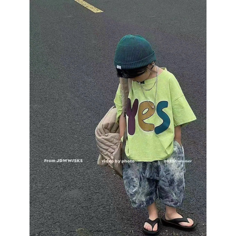 Set áo yes quần loang bé trai