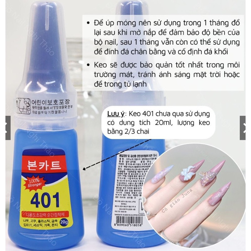 Keo 401,Keo Dán Móng Úp ,Keo Đính Đá , Keo Gắn Charm