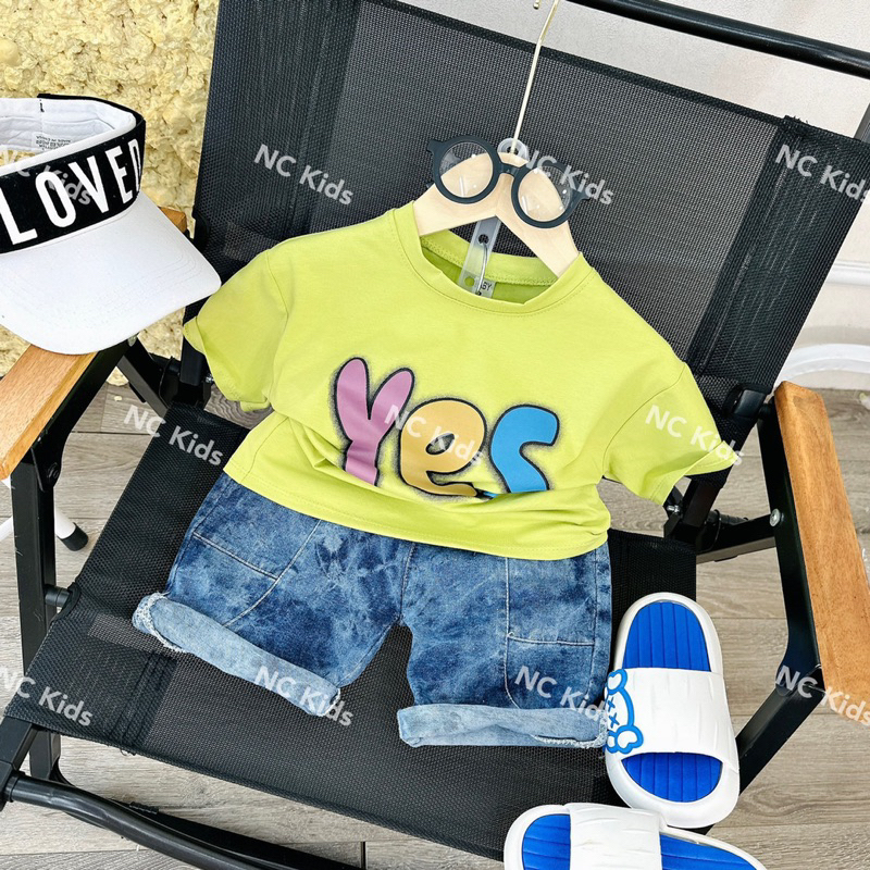 Set áo yes quần loang bé trai