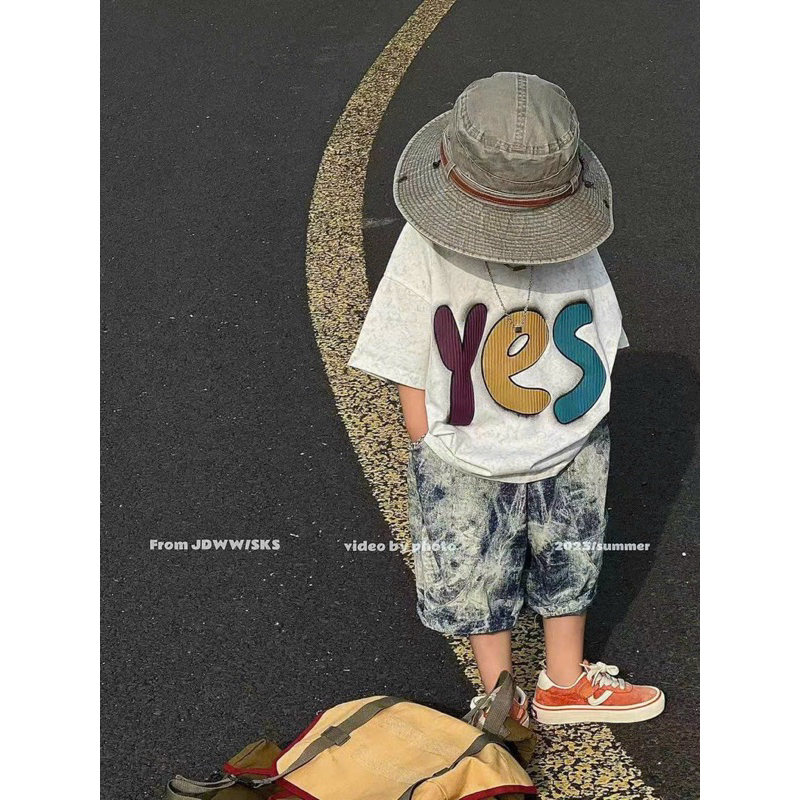 Set áo yes quần loang bé trai