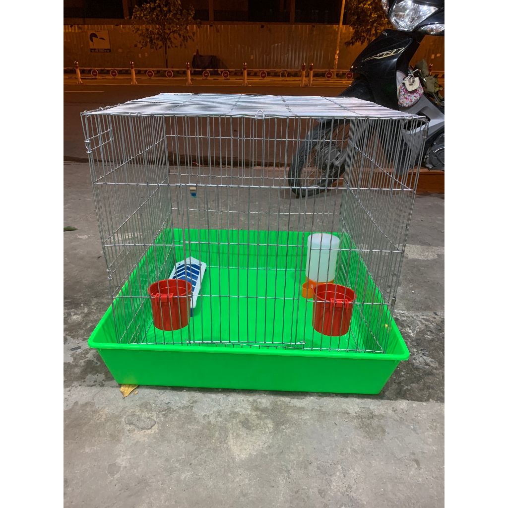 Chuồng 60 vuông nan khít 2cm nuôi gà kiểng, gà con, gà tre kẽm 2li2 full