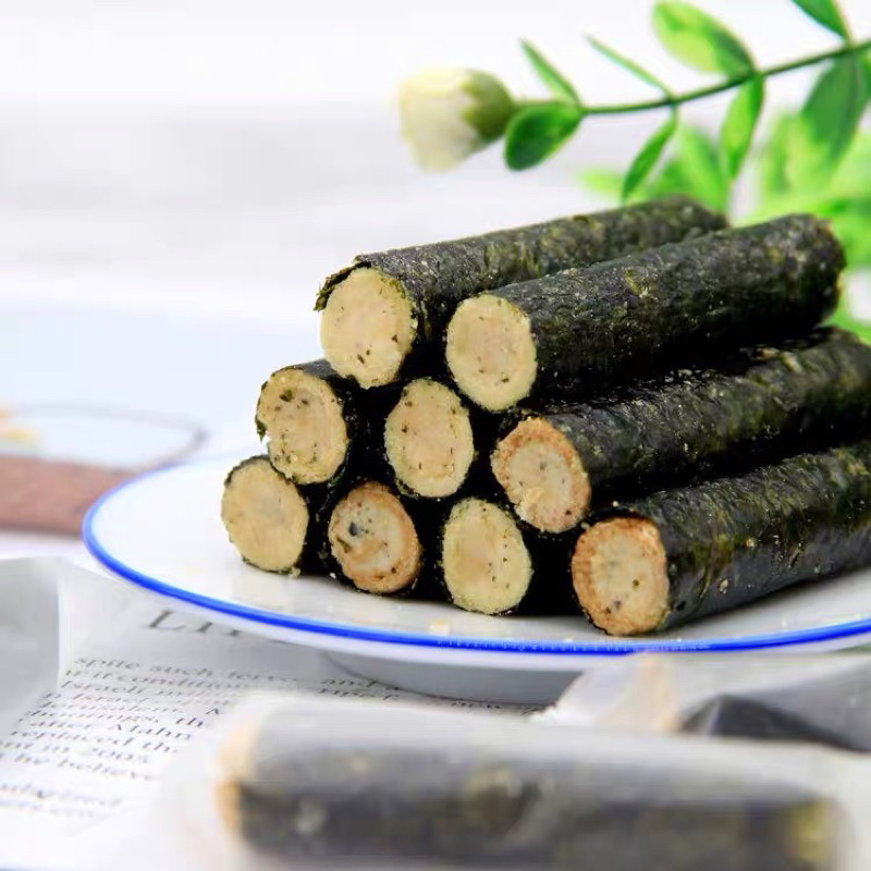 bánh cuộn rong biển 3 vị: sầu-trứng muối-chà bông