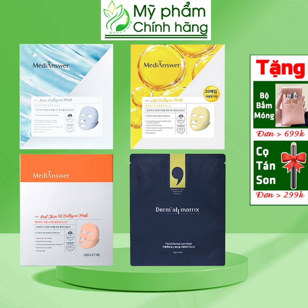 Mặt Nạ Filter Collagen Medianswer Derm All Matrix Facial Dermal Care Mask Dạng Thạch Trẻ Hóa, Nâng Cơ, Chống Lão Hóa