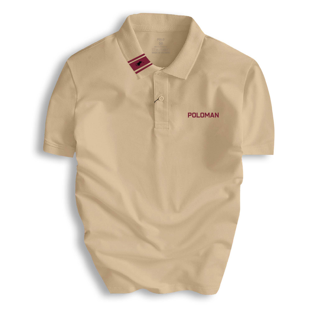 Áo Thun Polo Nam cổ bẻ POLOMAN vải Cá Sấu CVC cá sấu cao cấp chuẩn form