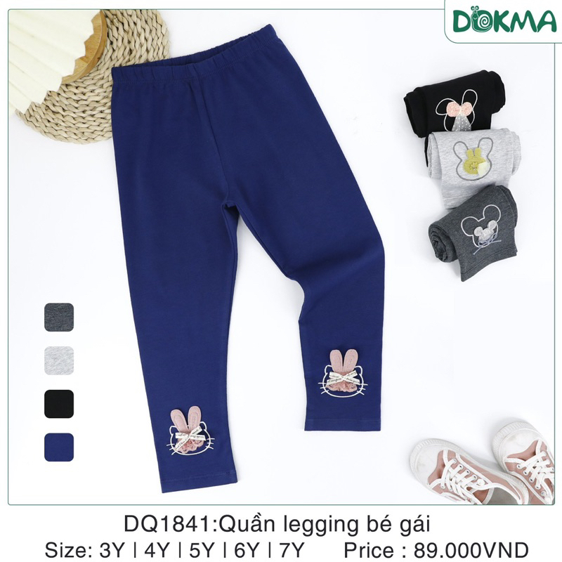 Quần legging Dokma Kids cho bé size 3y đến 7y
