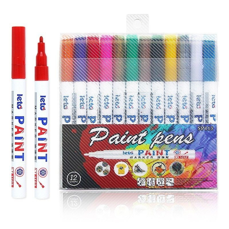 Bút Sơn LETO Paint Nét 1mm Khô Nhanh Bền Màu Viết Trên Nhiều Bề Mặt Kính, Mica, Thiệp, Đá Cuội, Giày QUEENLEE STORE