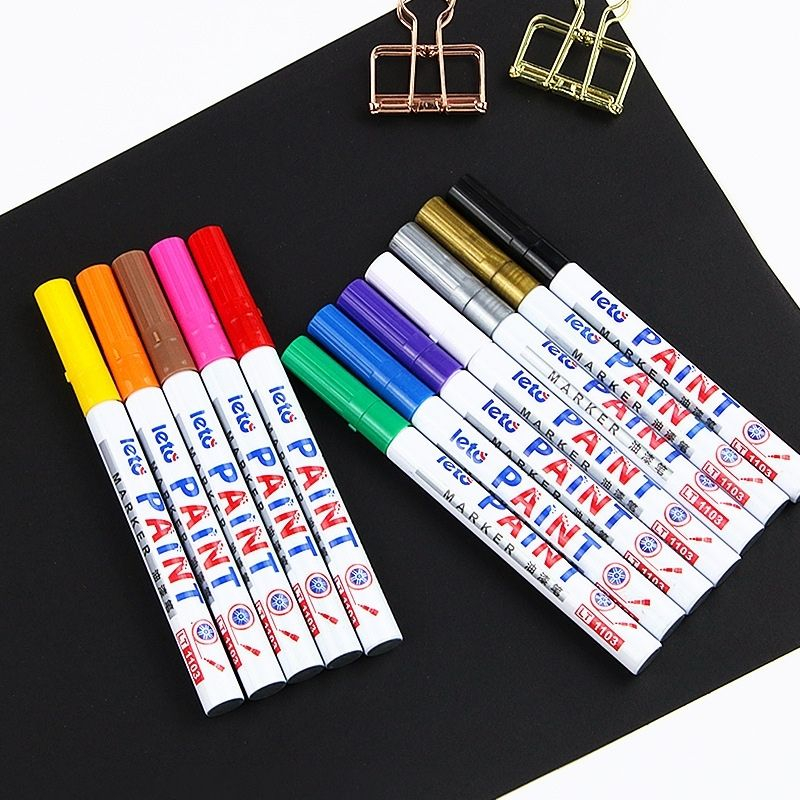 Bút Sơn LETO Paint Nét 1mm Khô Nhanh Bền Màu Viết Trên Nhiều Bề Mặt Kính, Mica, Thiệp, Đá Cuội, Giày QUEENLEE STORE