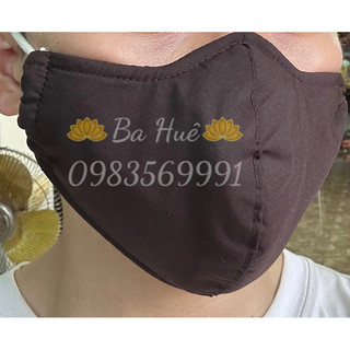 Khẩu Trang Vải đi chùa (Thêu Sen / A Di Đà Phật)