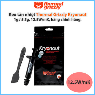 Keo tản nhiệt Thermal Grizzly Kryonaut 1g / 5.5g / 11g, 12.5W/mK, keo gấu, hàng chính hãng.