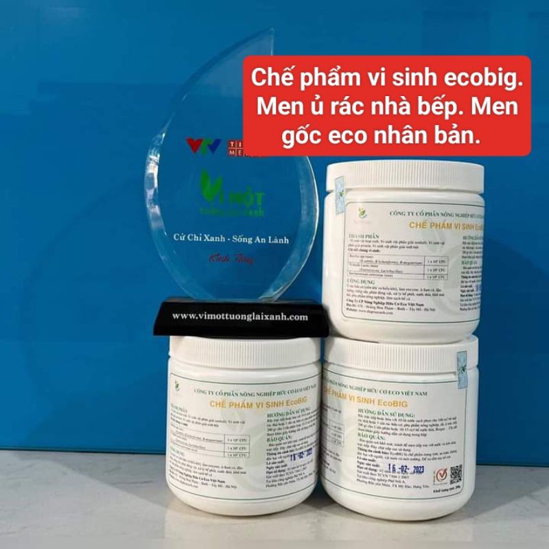 chế phẩm vi sinh Ecobig eco bokashi. men ủ rác hữu cơ.men gốc nhân  bản ủ rác.men ủ rác nhà bếp