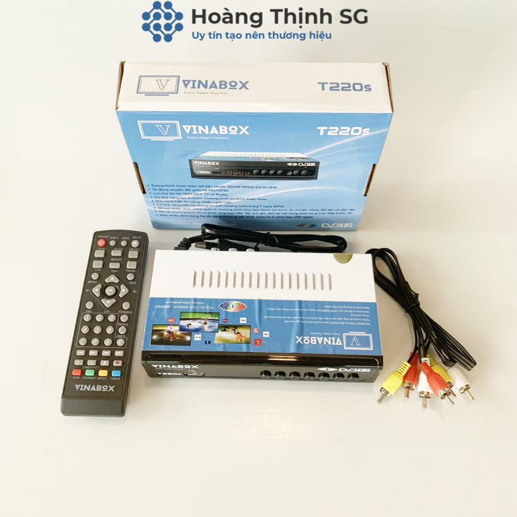 Vinabox T220s - Đầu Kts DVB T2 - Thế Hệ Mới 2023 – Xem Truyền Hình Miễn Phí Tới 78 Kênh Bảo Hành Chính Hãng 12 Tháng