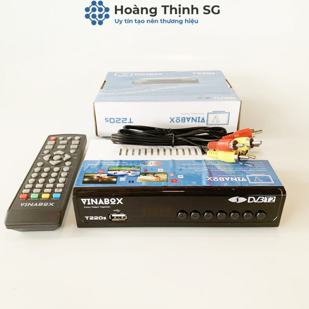 Vinabox T220s - Đầu Kts DVB T2 - Thế Hệ Mới 2023 – Xem Truyền Hình Miễn Phí Tới 78 Kênh Bảo Hành Chính Hãng 12 Tháng