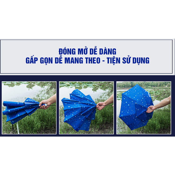 Mẫu ô Dù Đội Đầu 2 Tầng Thoảng Mát