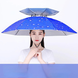 Mẫu ô dù đội đầu 2 tầng thoảng mát
