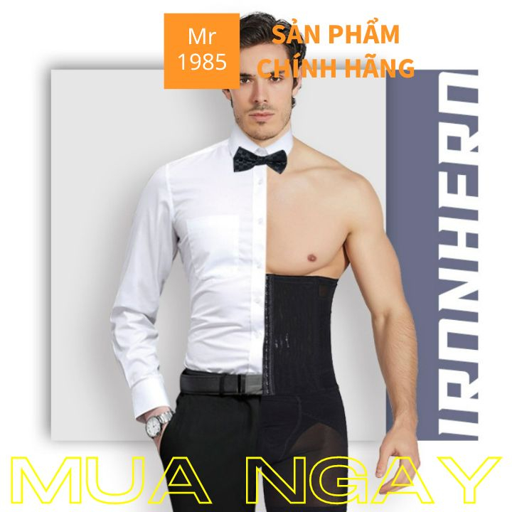 Đai nịt bụng ngực nam, áo nịt bụng giảm mỡ, áo định hình body nam 2024 Mr1985 đàn ông phải thế