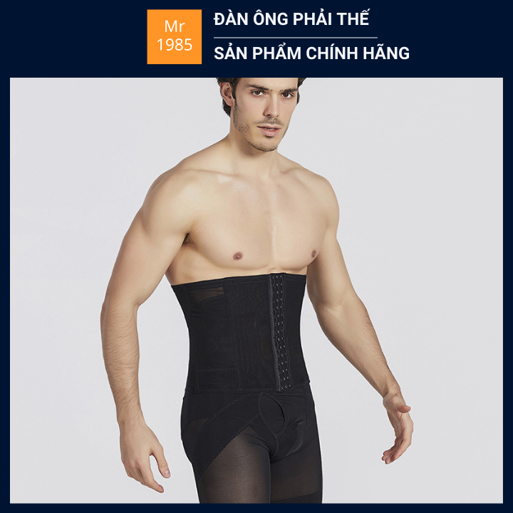 Đai nịt bụng ngực nam, áo nịt bụng giảm mỡ, áo định hình body nam 2024 Mr1985 đàn ông phải thế