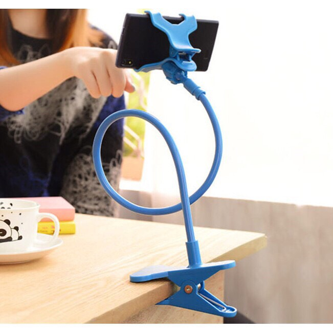 Giá đỡ kẹp điện thoại để bàn cho smartphone xoay 360 độ hỗ trợ xem phim, livestream, quay video