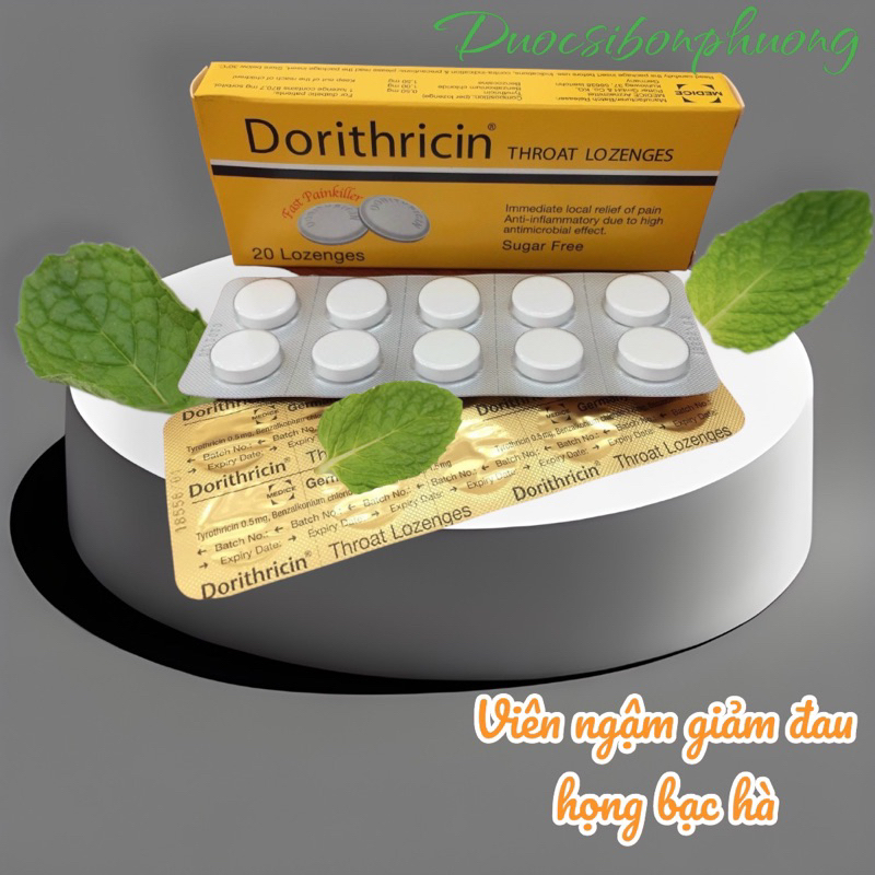 Dorithicin Viên ngậm sát trùng họng hàng của Đức