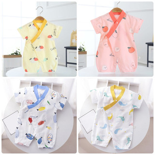 Body đùi kimono cho bé trai bé gái sơ sinh bodysuit liền thần vải cotton mềm mịn co giãn SLH39
