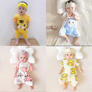 Body đùi ngắn tay bodysuit cộc tay THUN LẠNH cho bé, bộ body bé sơ sinh cho bé 0-12M SLH42