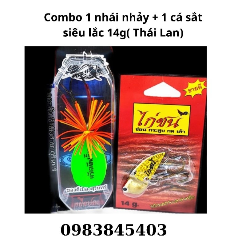 Combo nhái nhảy + cá sắt thái
